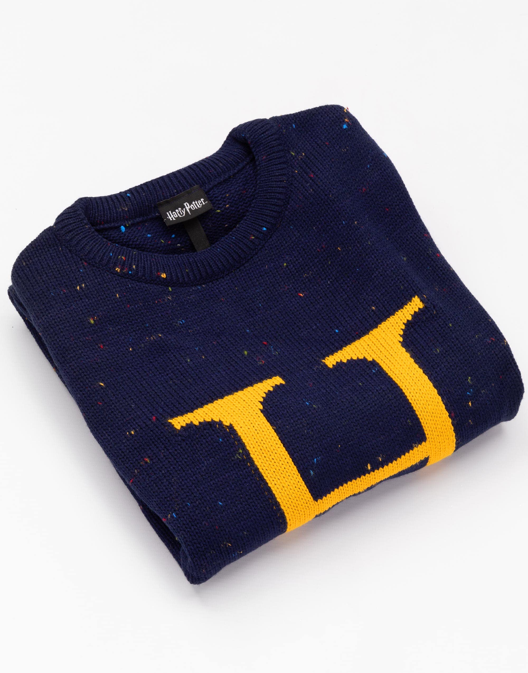 Harry Potter Jersey de Navidad Jersey Azul Unisex Tejido con Letra H de Harry