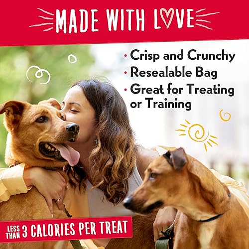 Miniatura 3 de Charlee Bear Crunch Grain Free Dog Treats, Chicken, Pumpkin and Apple, 8 Ounce Resealable Bag, Low Calorie Training Treats for Dogs, Limited