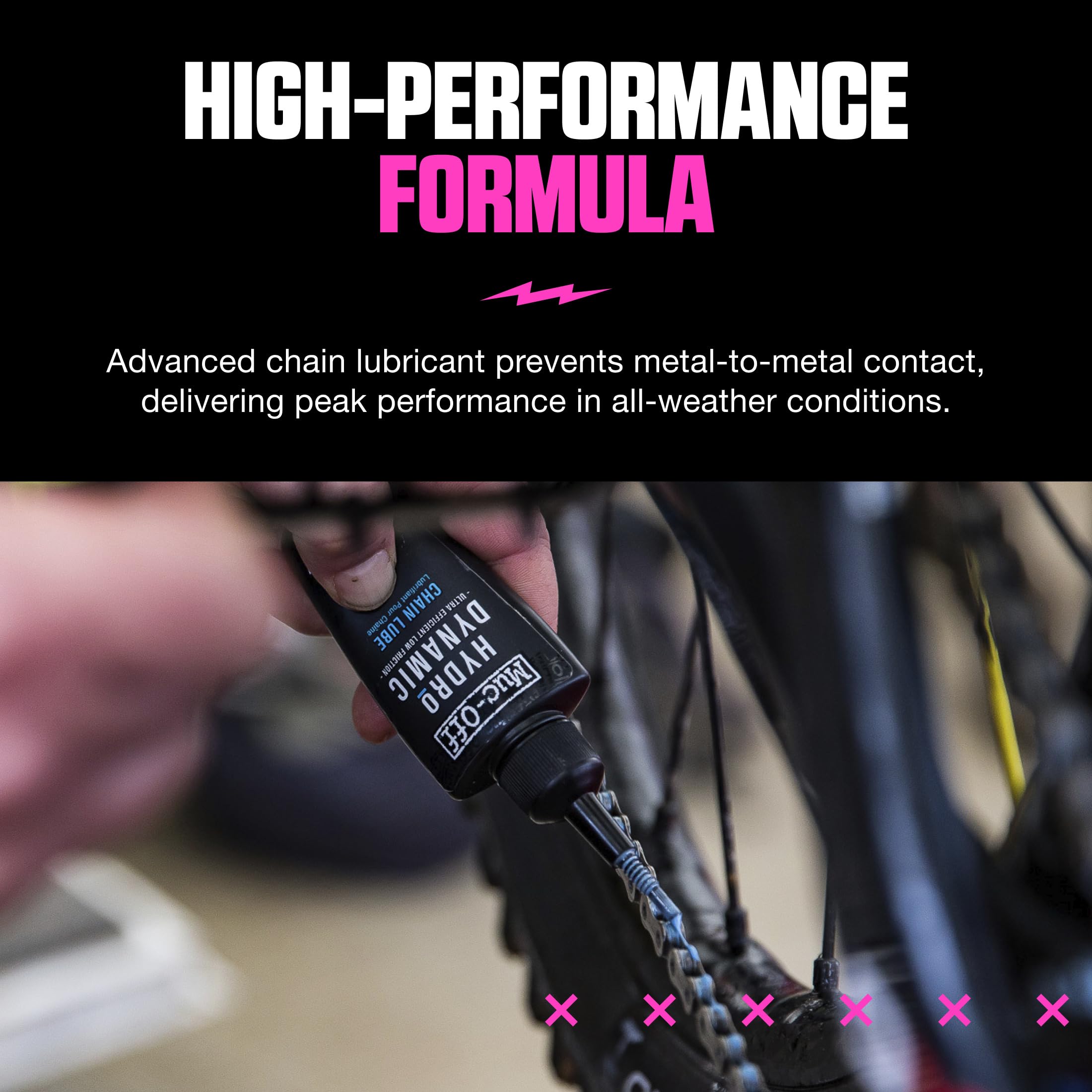 Muc-Off Hydrodynamic Chain Lube, 50 Ml - Lubricante de Cadena de Bicicleta de Baja Fricción y Ultraduradero - Lubricante de Bicicleta Apto para Usar en Todas las Condiciones Climáticas