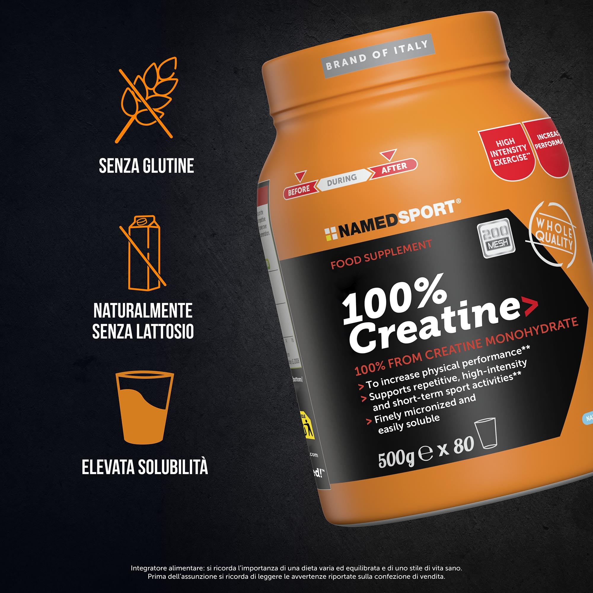 Creatina monoidrato micronizzata purissima polvere 500gr