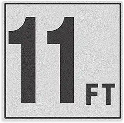 Marcadores de profundidade de piscina de 3,5 m - Joyfulmap 1 pacote de adesivos de vinil de 15 x 15 cm - marcadores de número de piscina adesivos - Sinalização de segurança para decks de piscina