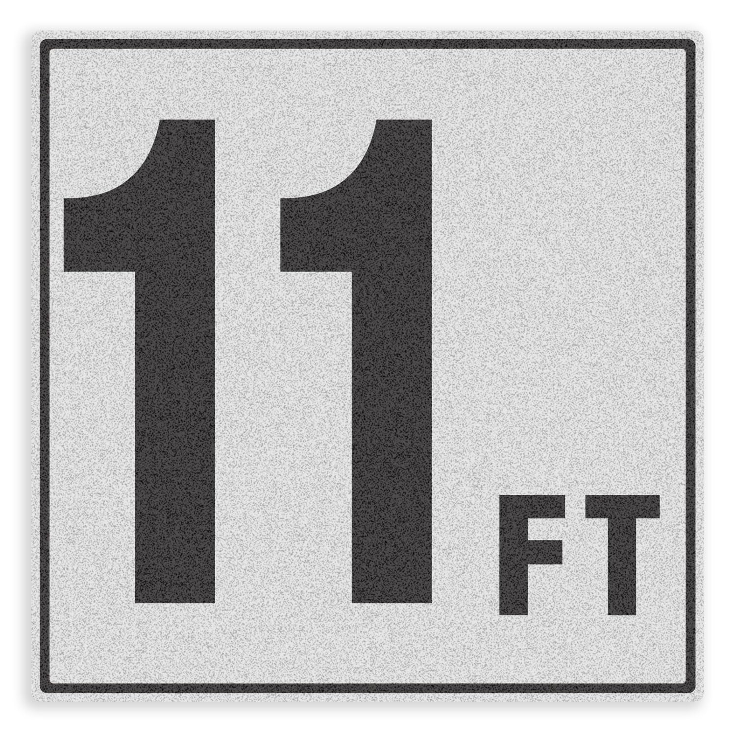 11FT Pool Depth Markers - Joyfulmap 1 Pack 6x6 IN Vinyl Pool Stickers - Adhesive Swimming Pool Number Markers - Safety Signage for Pool Decks - Waterproof Pool Depth Indicator