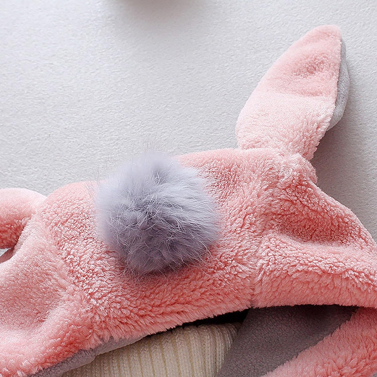 Infant Baby Girls Winter Coat Faux Fur Fleece Jacket Cute Bunny Ear Hooded Sherpa Outwear for Girls Fuzzy Jacket