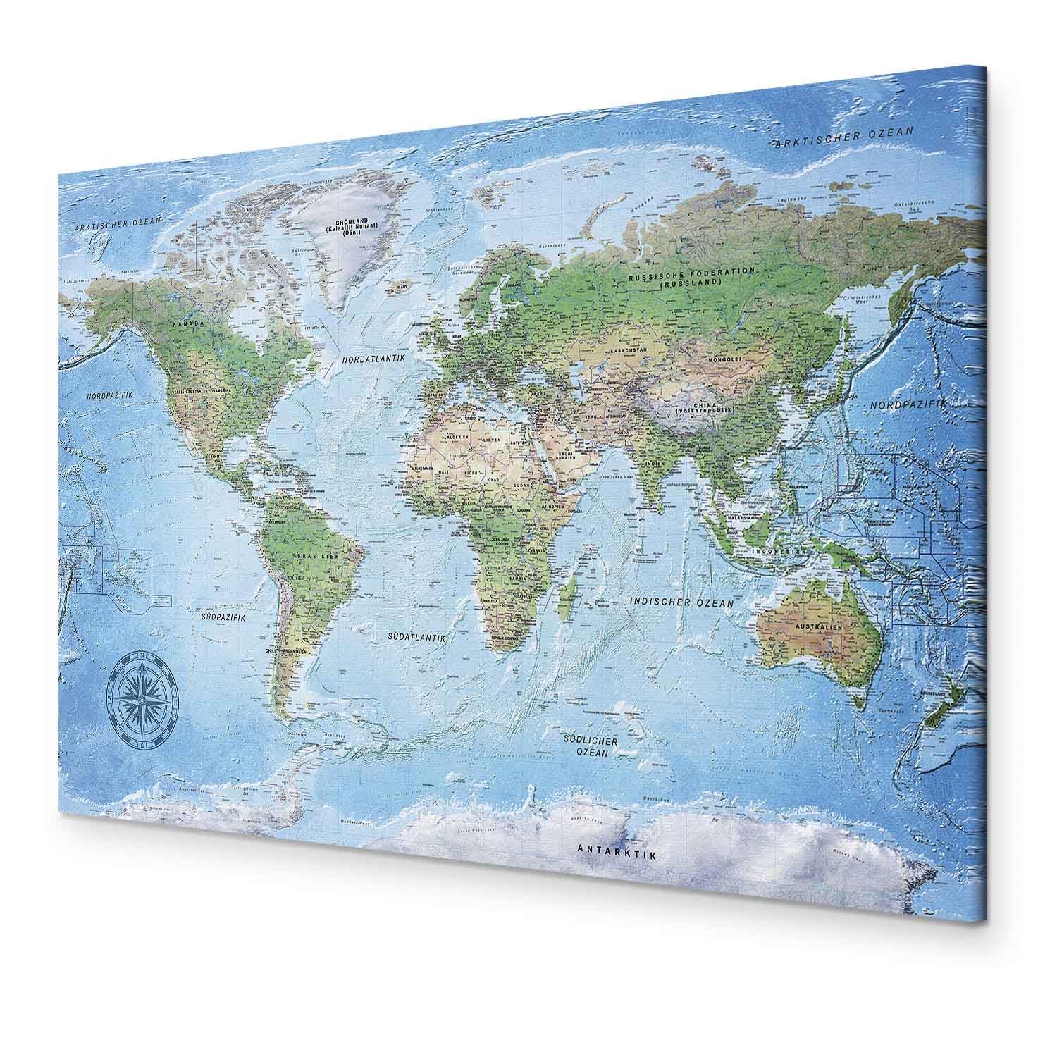 murando - Leinwandbild DIY Wohnung Karte, Schlafzimmer, Wohnzimmer, modern | Hochwertige Leinwand, sofort aufhängbar, ideal fürs Wohn- oder Schlafzimmer, wasserfest und lichtecht, langlebig, stilvoll