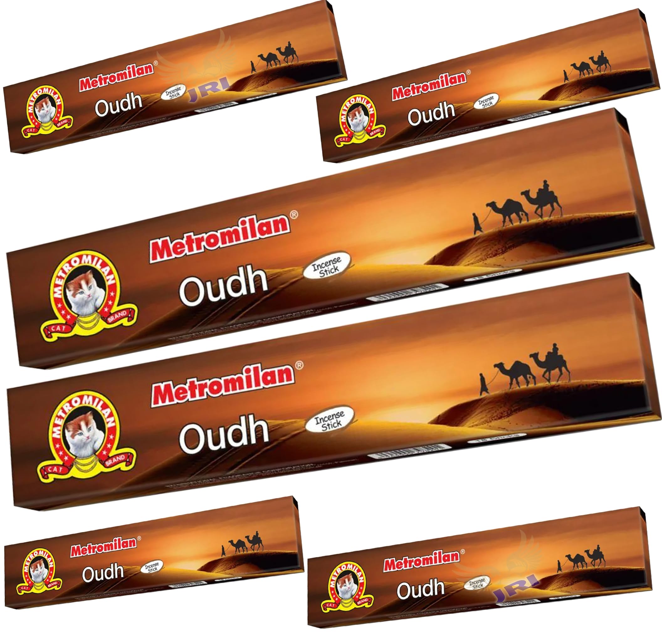 METRO MILAN Oudh INCENSE STICK- Oudh Flavour for Prayer & Pooja 6 PACK,108 STICKs (18 STICKs Each Pack) - (Same Day Dispatch)