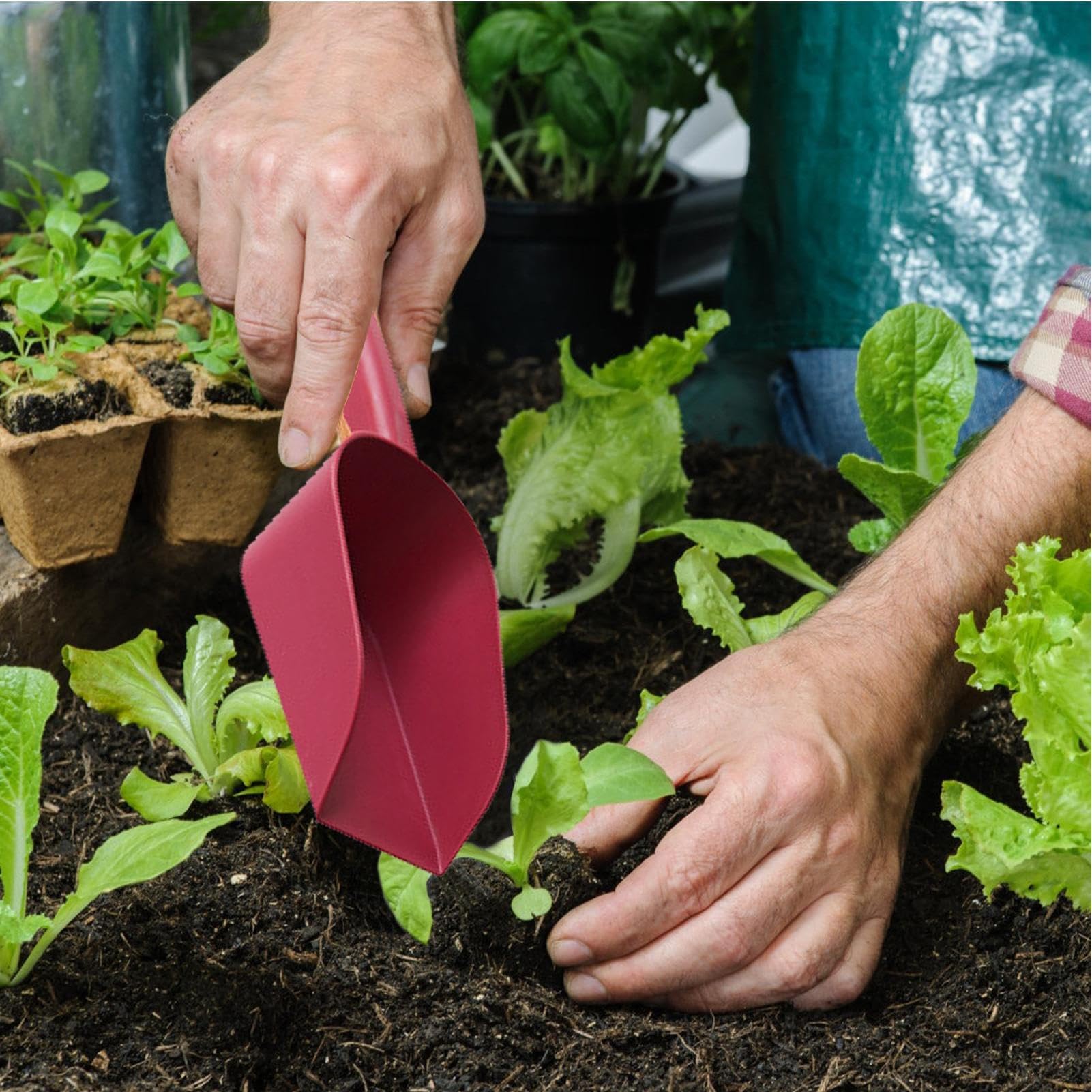 Pala para Arena de Gato, Resistente, Antideslizante y cómodo for Plantar en Interiores, cuidar la Grasa macetas