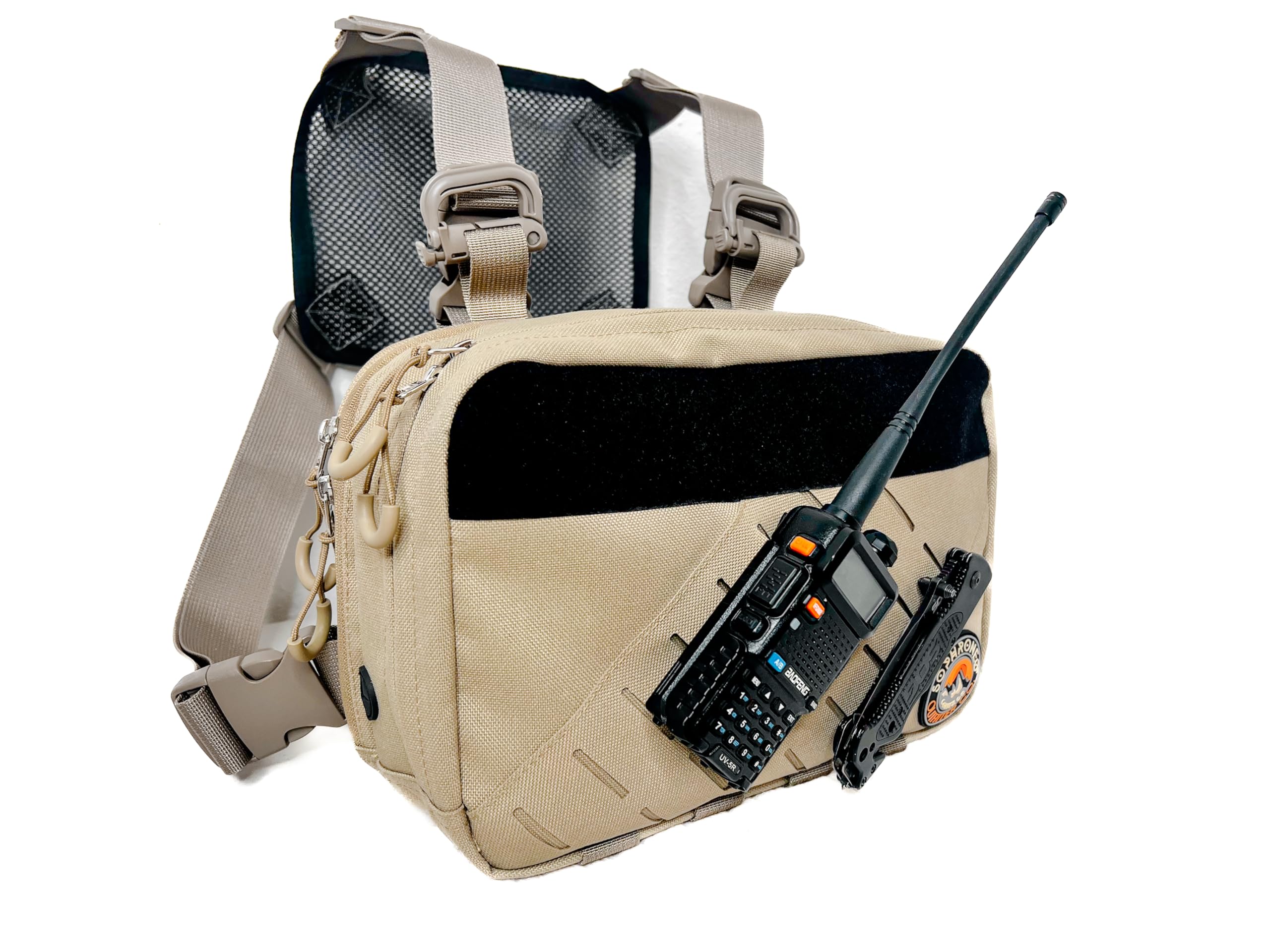 Sophroneo Outfitter Co. Tactical Chest Rig Pack | EDC Molle Utility Bag for Hunting, Hiking, Forestry, Fishing, Fire and Outdoor Adventure Gear
