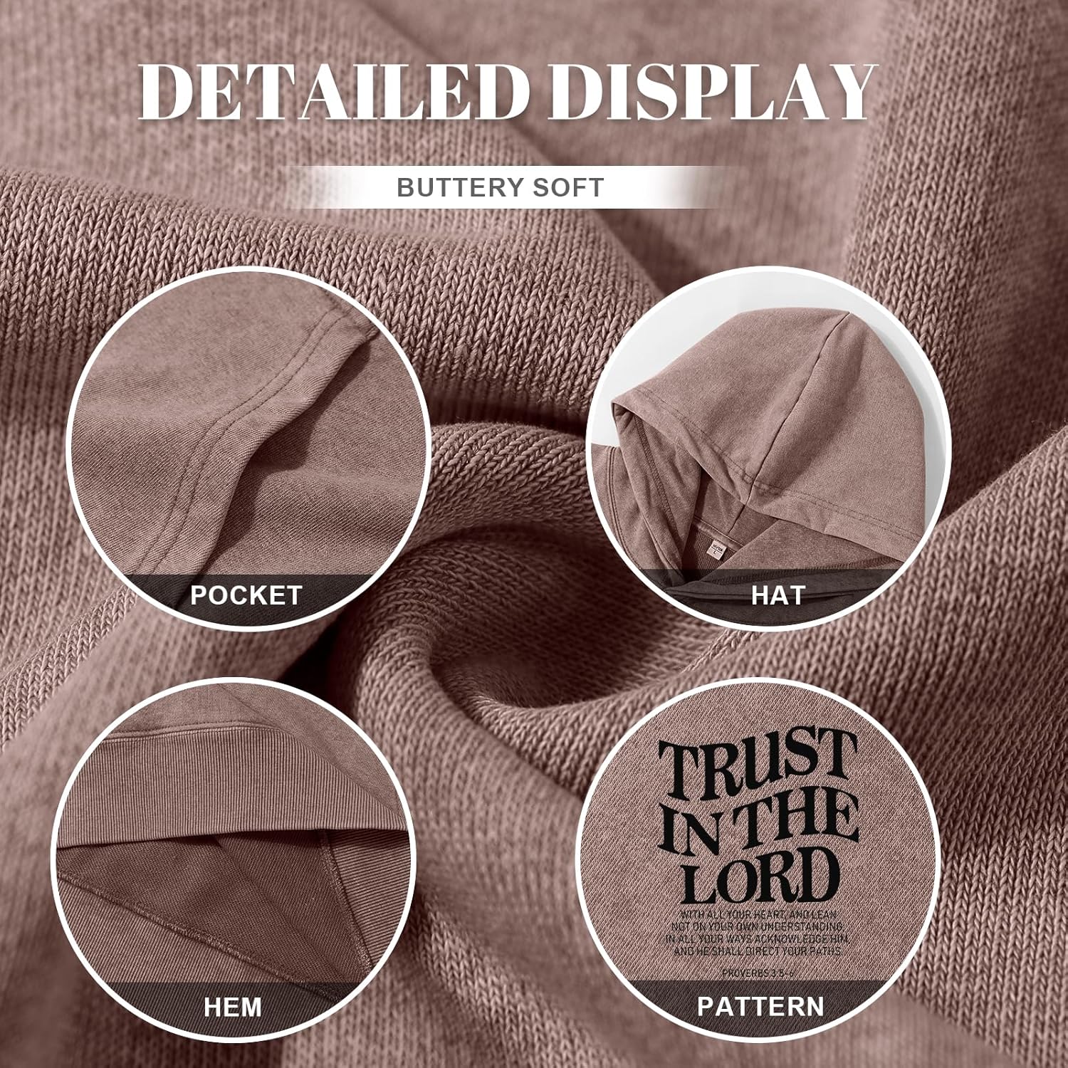 Trust In The Lord Christian Hoodies Men Jesus God Bible Verse Faith Religious Sweatshirts Oversized Graphic Pullover - Image 7