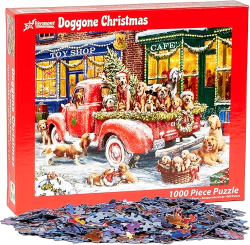 Miniatura 3 de Vermont Christmas Company Rompecabezas de Navidad Doggone de 1000 piezas