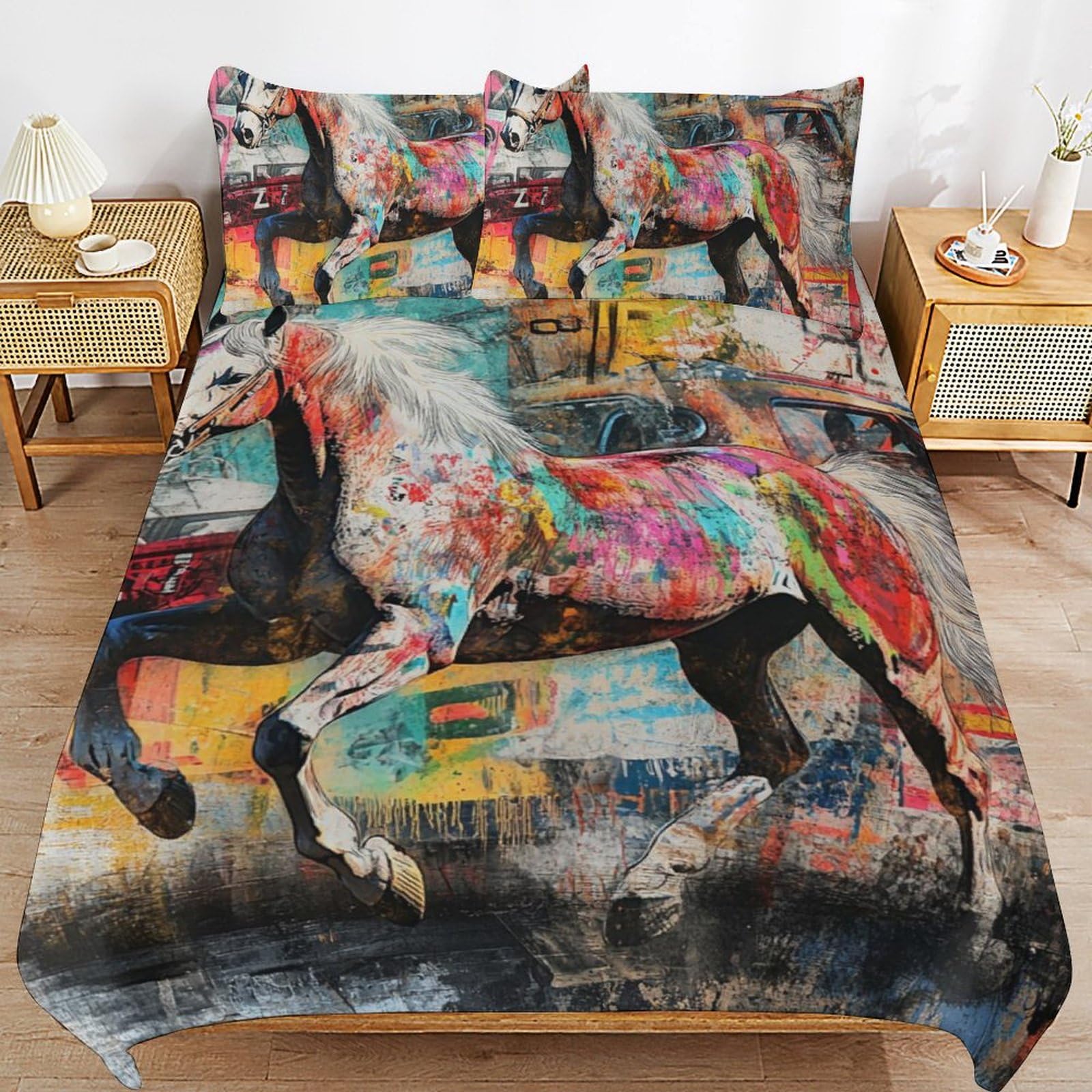 Parure de lit ado avec housse de couette zippée pour chambre