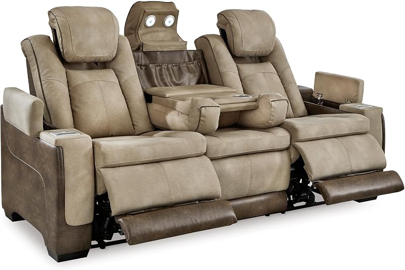 Signature Design by Ashley Next-Gen DuraPella Power Reclining Sofa, Sand