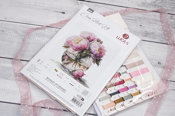 Cross Stitch Kit Luca-S - Bouquet of Peonies