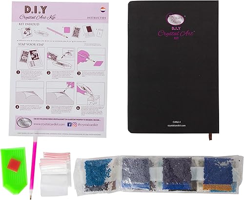 Miniatura 6 de Crystal Art Cuaderno de pintura de diamantes, kit de cuaderno de tortuga subacuática, crea una cubierta brillante para cuaderno con cristales, para