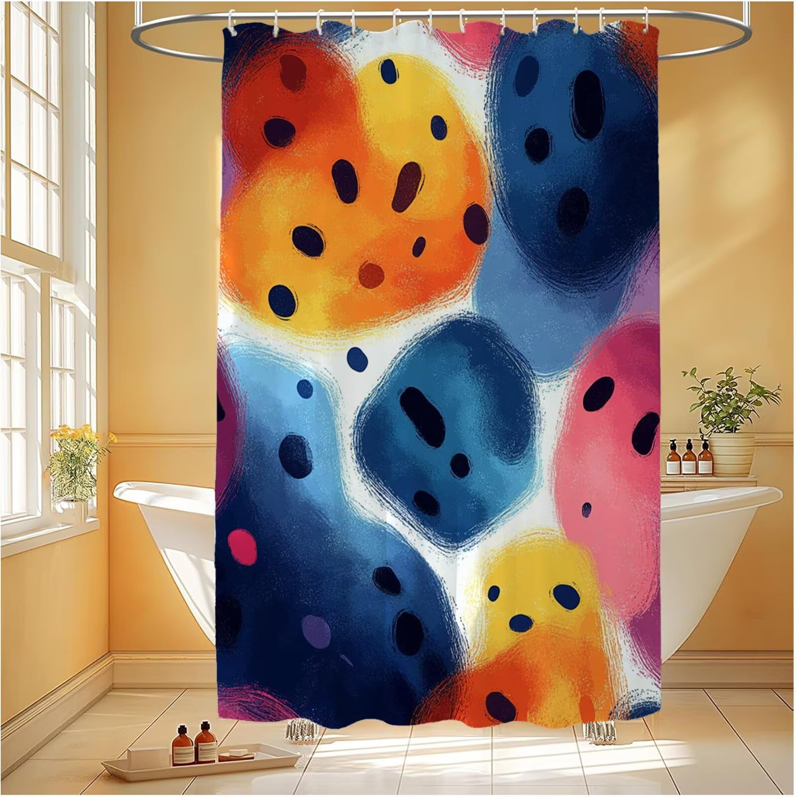 Rideau de douche anti moisissure fini l'humidité avec ce tissu imperméable lavable 140x200