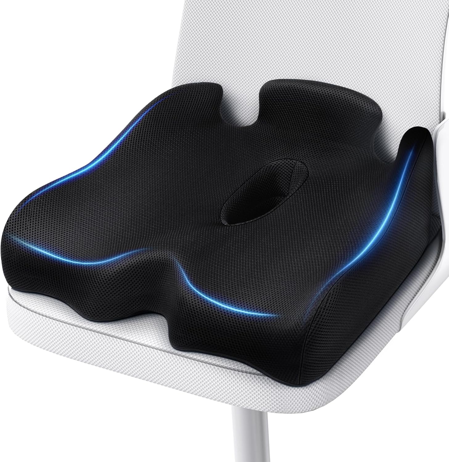 Benazcap Large Memory Seat Cushion for Office Chair Pressure Relief