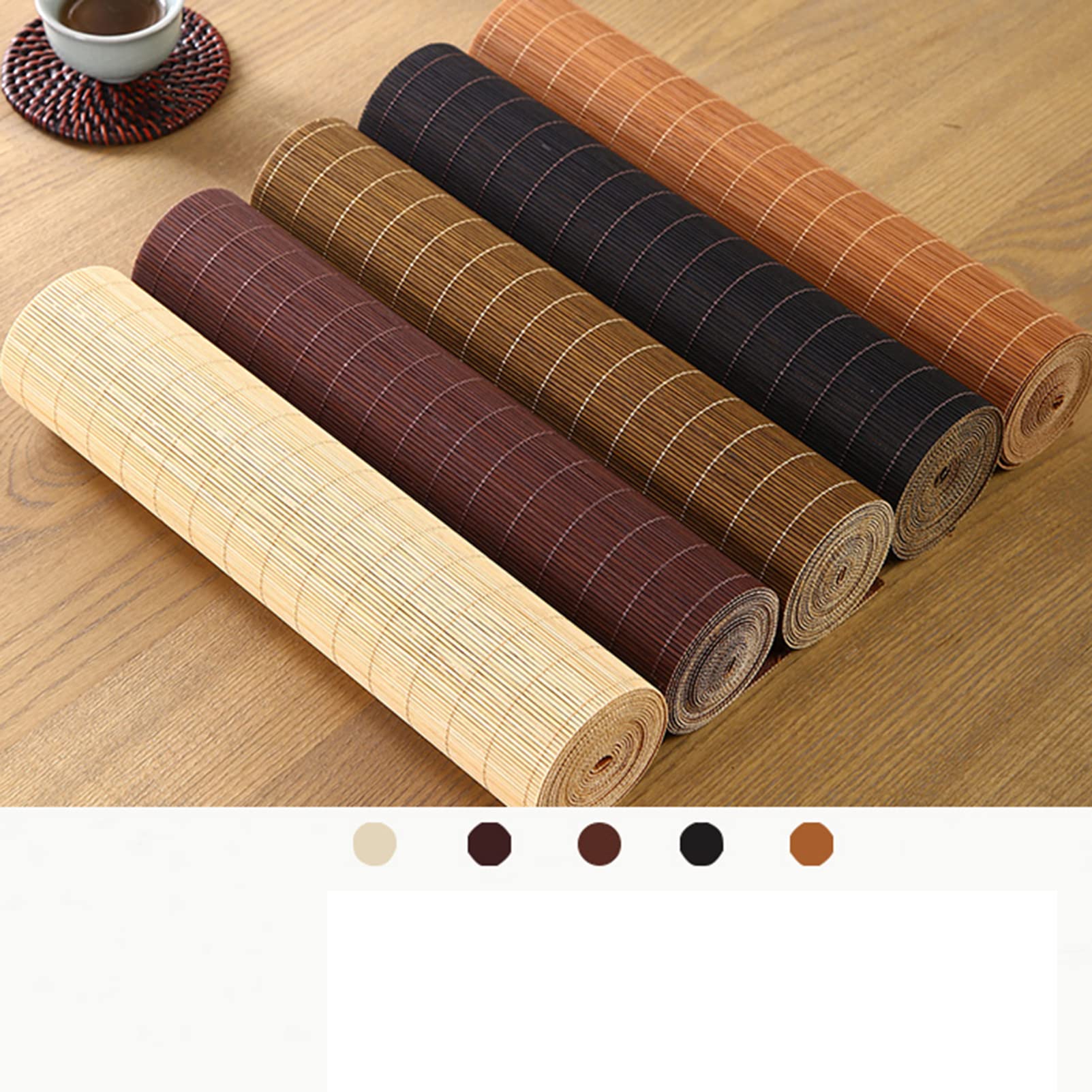 Caminos de Mesa Runners De Mesa Tejidos A Mano De Seda De Bambú Natural, Alfombra De Té Que Aislan Al Calor para Un Restaurante De La Casa De Té De La Granja, 5 C(Size:40×300cm,Color:C)