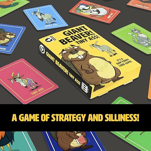 Miniatura 6 de Ginger Fox Giant Beaver Tiny Ass - Juego de cartas de fiesta para adultos, Top Trump tus oponentes para la victoria, It's Dam Funny, animales y