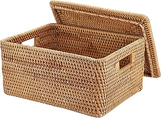 Hipiwe Wicker Storage Bins With Lid