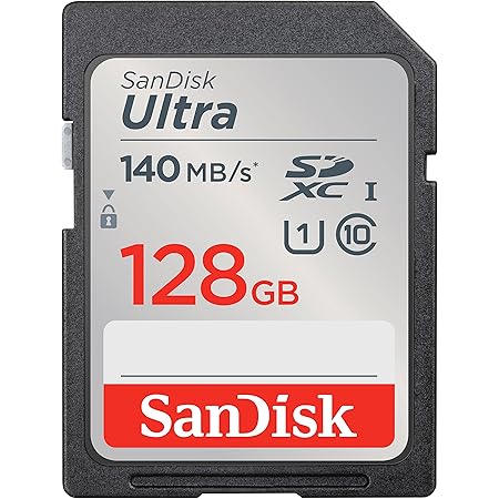 SanDisk 128GB Ultra SDXC UHS-I Memory Card - Up to 140MB/s, C10, U1, Full HD, SD Card - SDSDUNB-128G-GN6IN