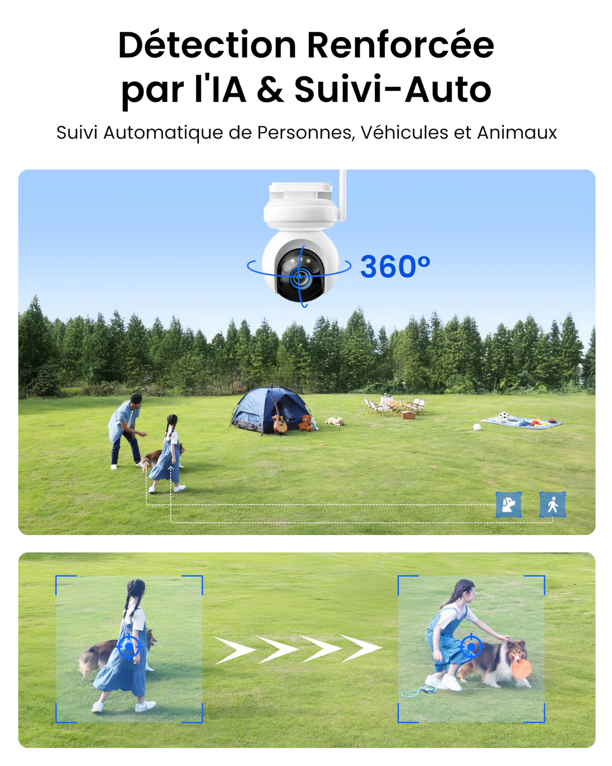 Reolink 4G LTE Camera Exterieur Solaire 4MP, Autonomie 180J, Altas Go PT