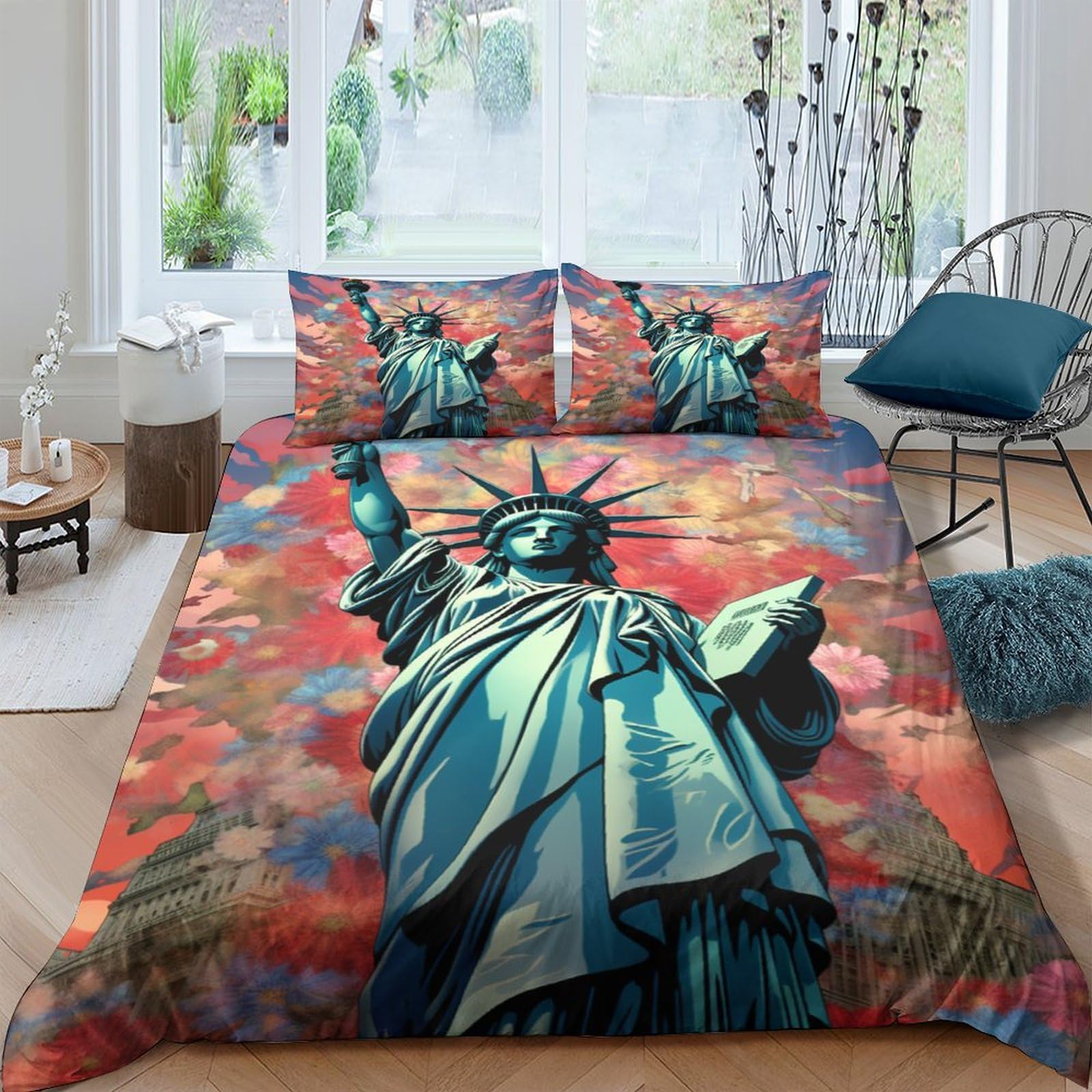 Parure de lit Statue de la Liberté 3D : voyagez à New York depuis votre chambre