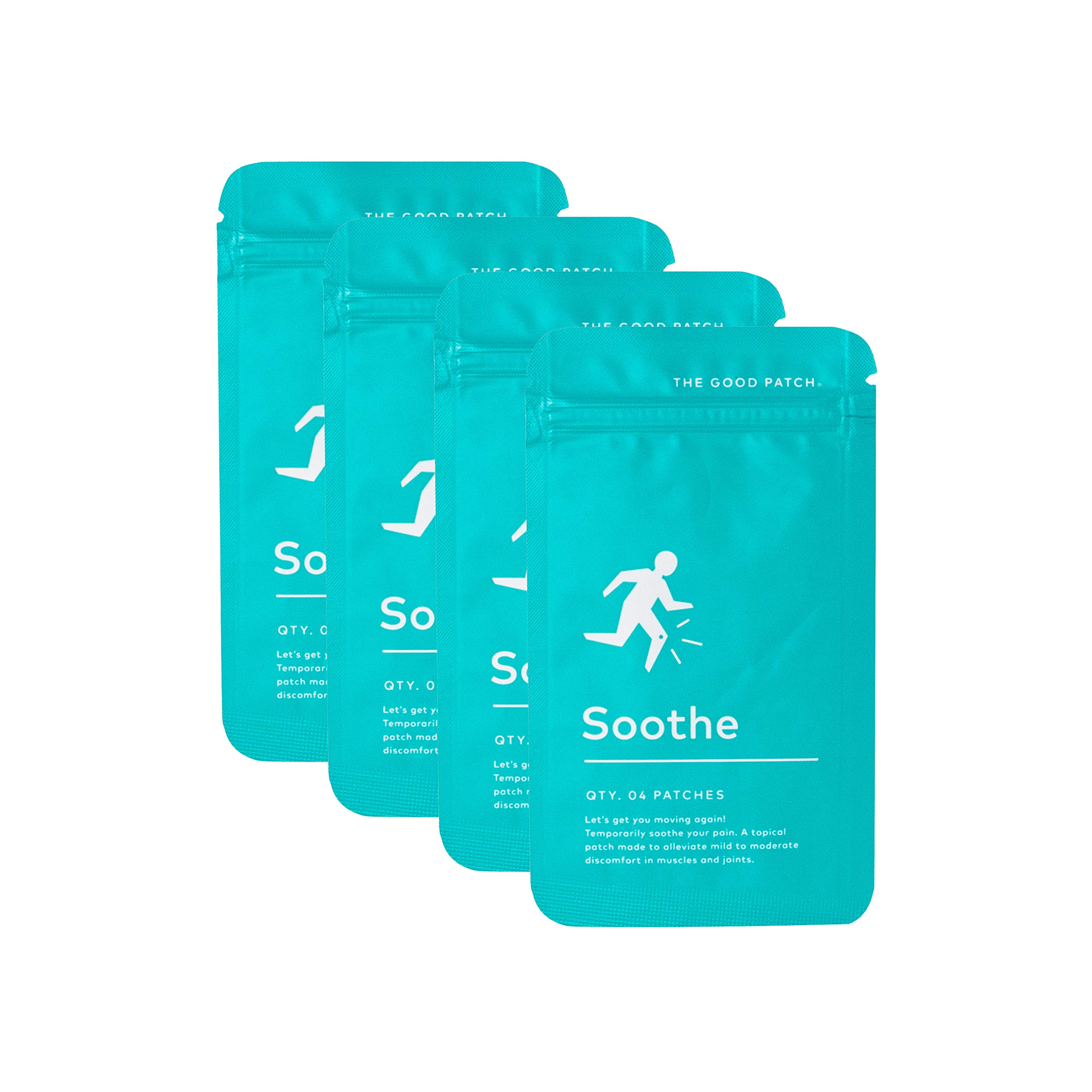 The Good Patch Soothe Patch, All Natural Pain Relief Patch with Capsaicin and Menthol. Plant Based (4 Pack) (16 Patches)