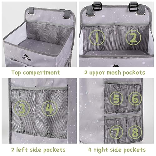 Miniatura 6 de MATEIN Organizador de pañales colgante, apilador portátil de pañales, almacenamiento de guardería para cambiador, cuna, corral o cochecito de bebé,