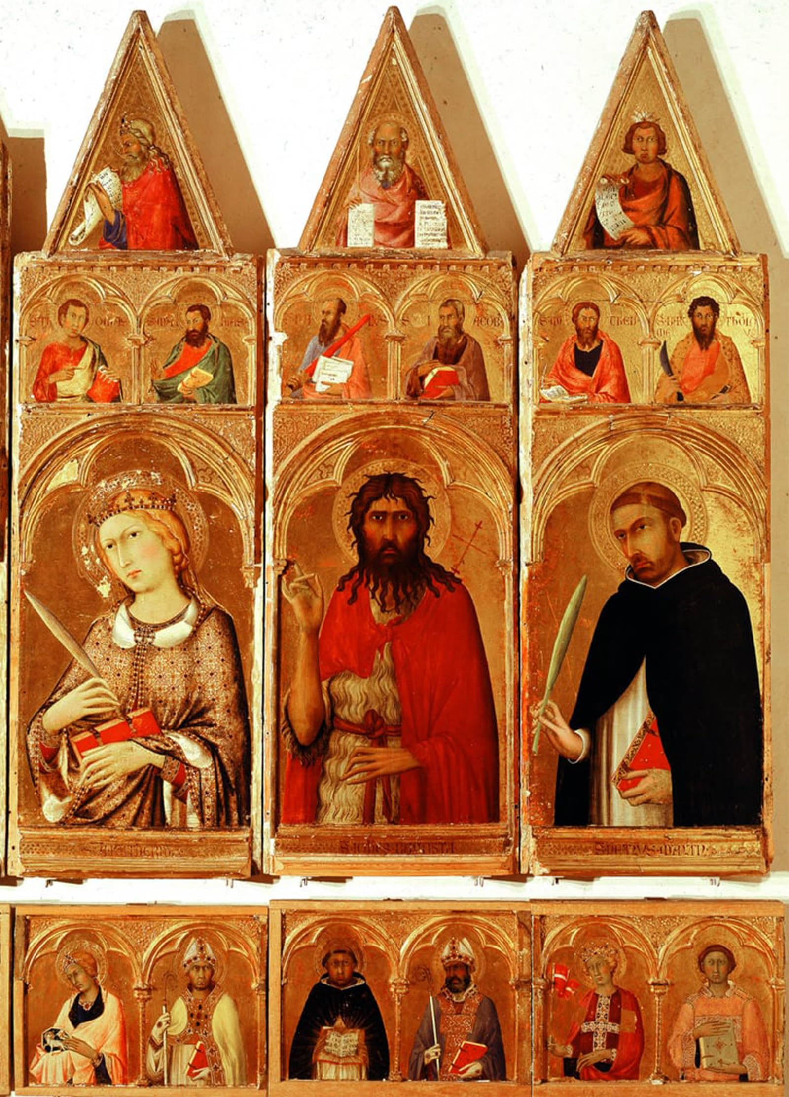 SERENDIPITP Abstract Painting Mural Print Picture Wall Decor Painting Saint Catherine of Alexandria Saint the Baptist by Simone Maritini Vintage Wall Artwork for Home Decor 60x90cm