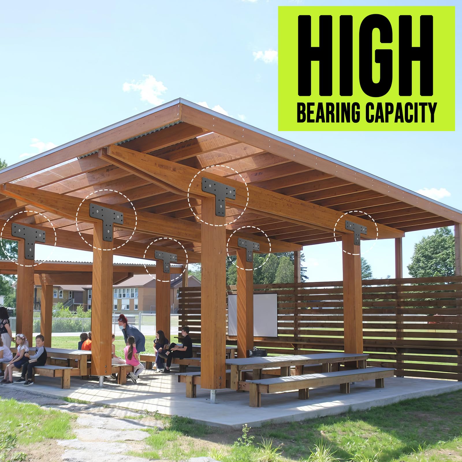 Snapklik.com : T Post Timber Brackets, 12x8 Inch Heavy Duty T Brackets ...