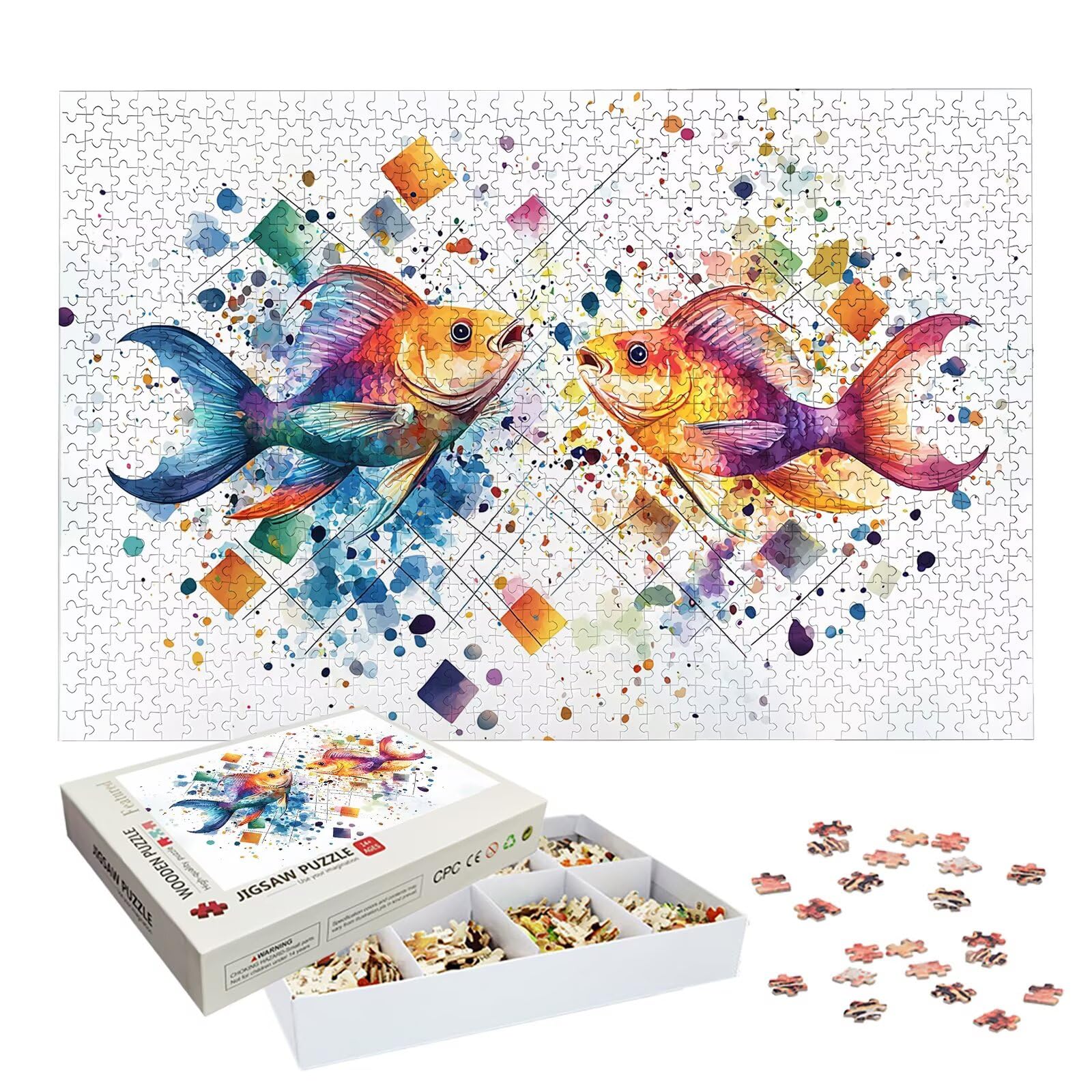 Puzzle 4000 Teile, Fantasie Puzzle 4000 Teile Erwachsene, Klassische Puzzles Tier, Holzpuzzle Erwachsene, Puzzlespiele für Die Ganze Familie, Geschenke für Frauen, Geschenke für Männer, Dekor, -6979