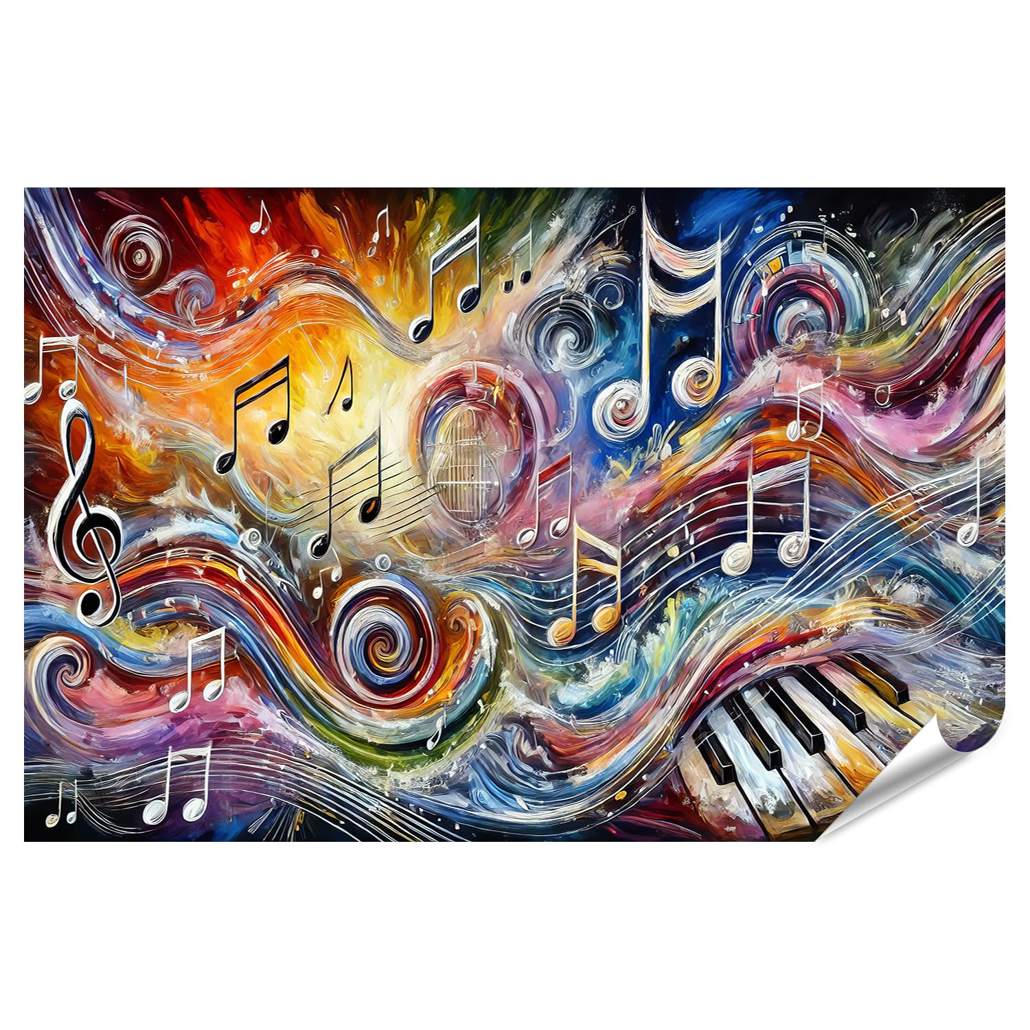 islandburner Prime XXL - Poster musicale visivo: colori e forme nelle sinfonie, un acquisto per piaceri sensoriali, immagini premium
