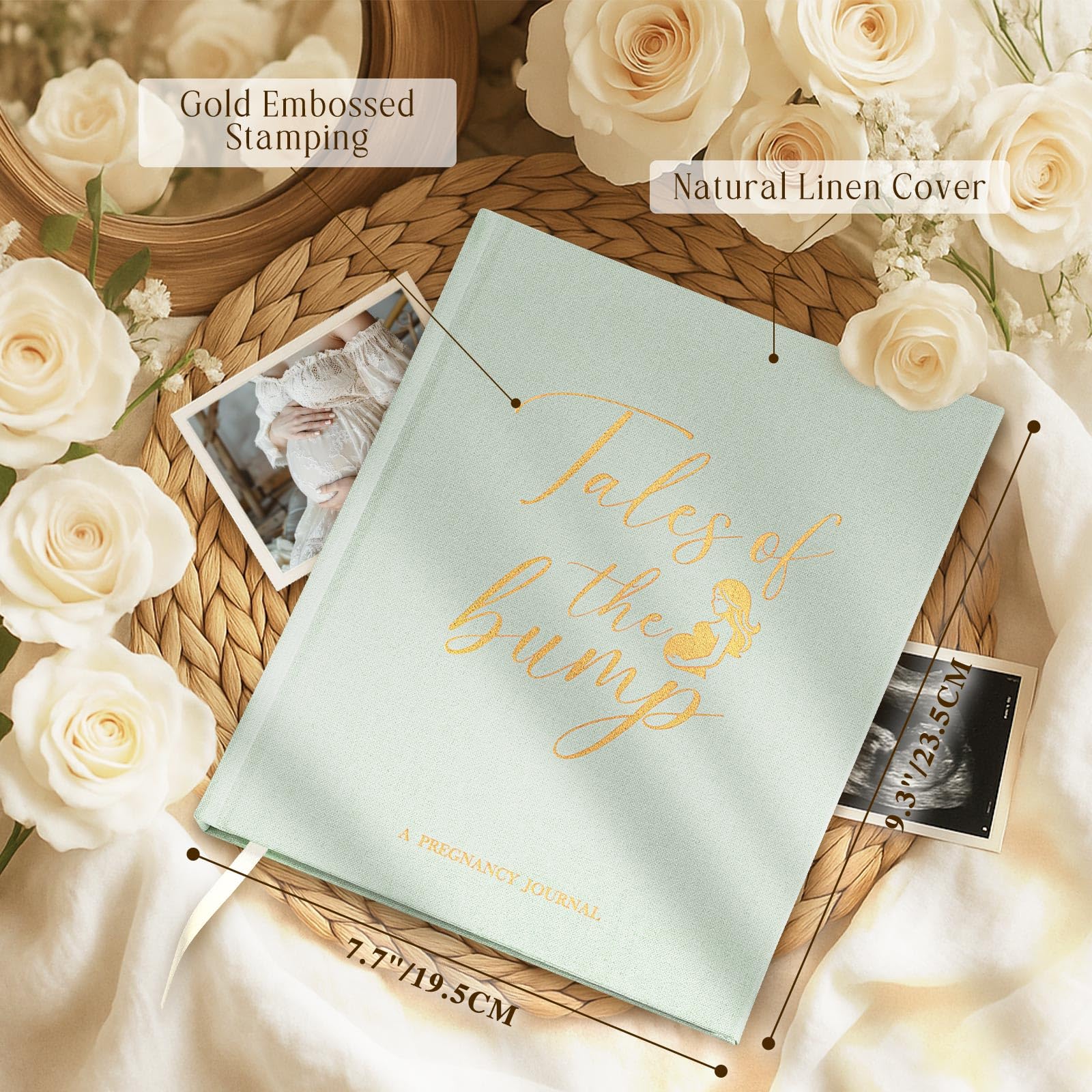 Lanpn My Pregnancy Journal Memory Book for First Time Mom 156 Page Pregnant Announcement Must Have Planner Scrapbook - Image 2