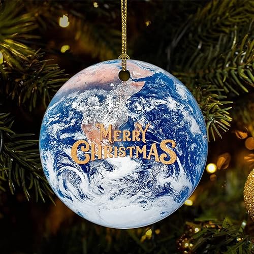 Two-Side Printed Universe and Planets Ceramic Christmas Ornament Novelty for Family Friends Kids Astronomy Fans Christmas Keepsake Pendants Two-Side Printed Universe and Planets Ceramic Christmas Ornament Novelty for Family Friends Kids Astronomy Fans Christmas Keepsake Pendants