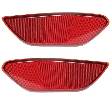 Acouto Rear Bumper Trim Reflector Light Lamp 95863110500 95863110600 2pcs Car Tail Warning Light Replacement for Cayenne 2011 - 2014 Red