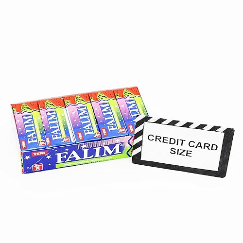 Miniatura 3 de Falim Goma de mascar sin azúcar con sabor a sandía, (paquete de 20 (100 piezas)