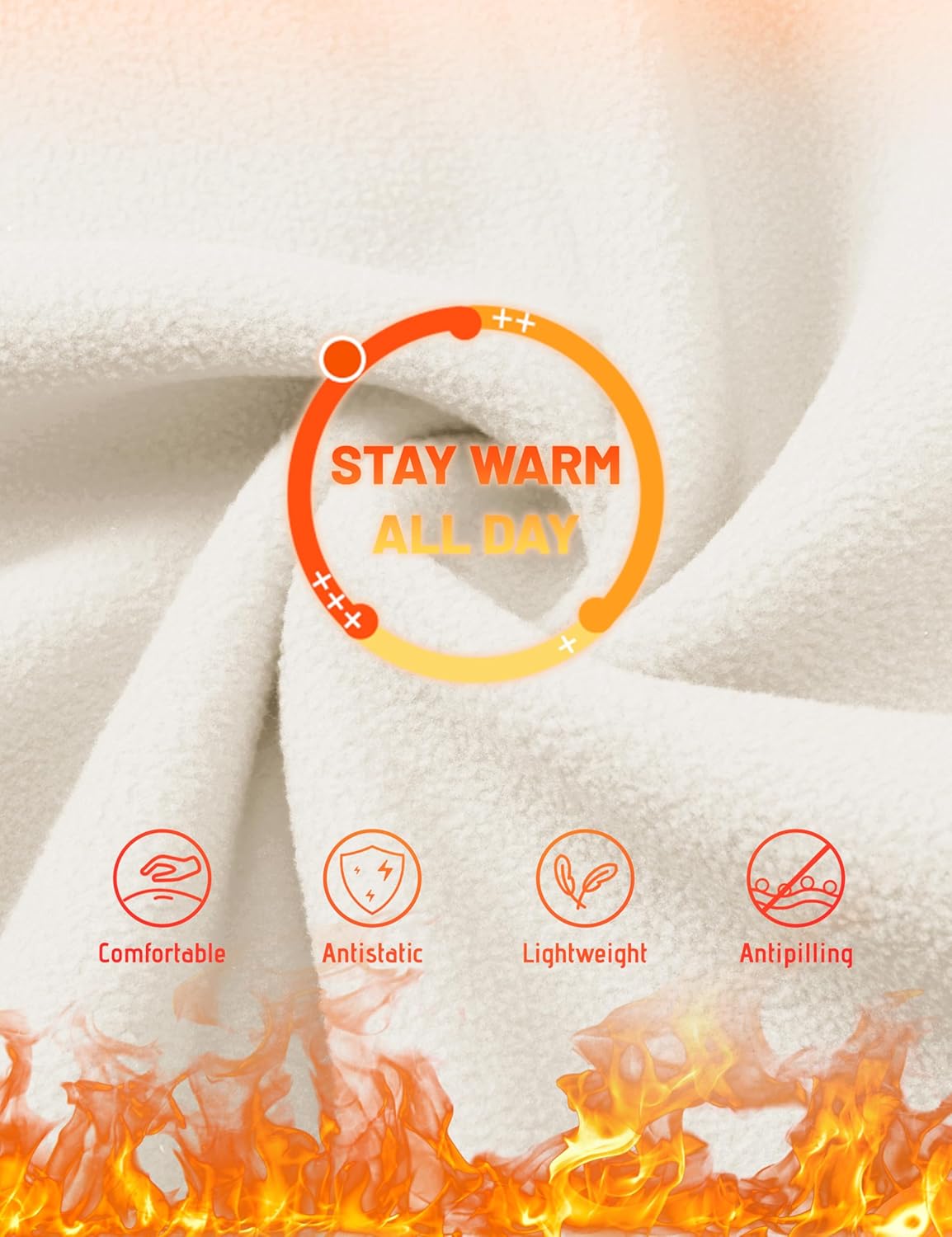 TACVASEN Women's Soft Fleece Jacket Lightweight Full Zip Sweatshirts Coat Casual Winter Warm Sweaters with Pockets - Image 5