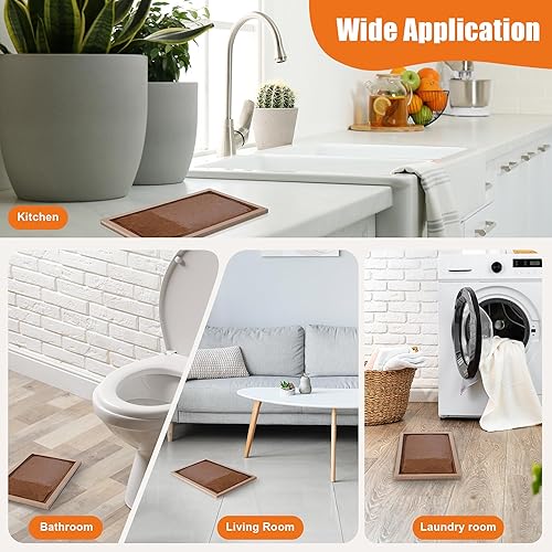 Miniatura 7 de Qualirey Paquete de 8 trampas grandes de pegamento para ratones, trampas de madera resistentes para ratas, tablero adhesivo de serpiente con