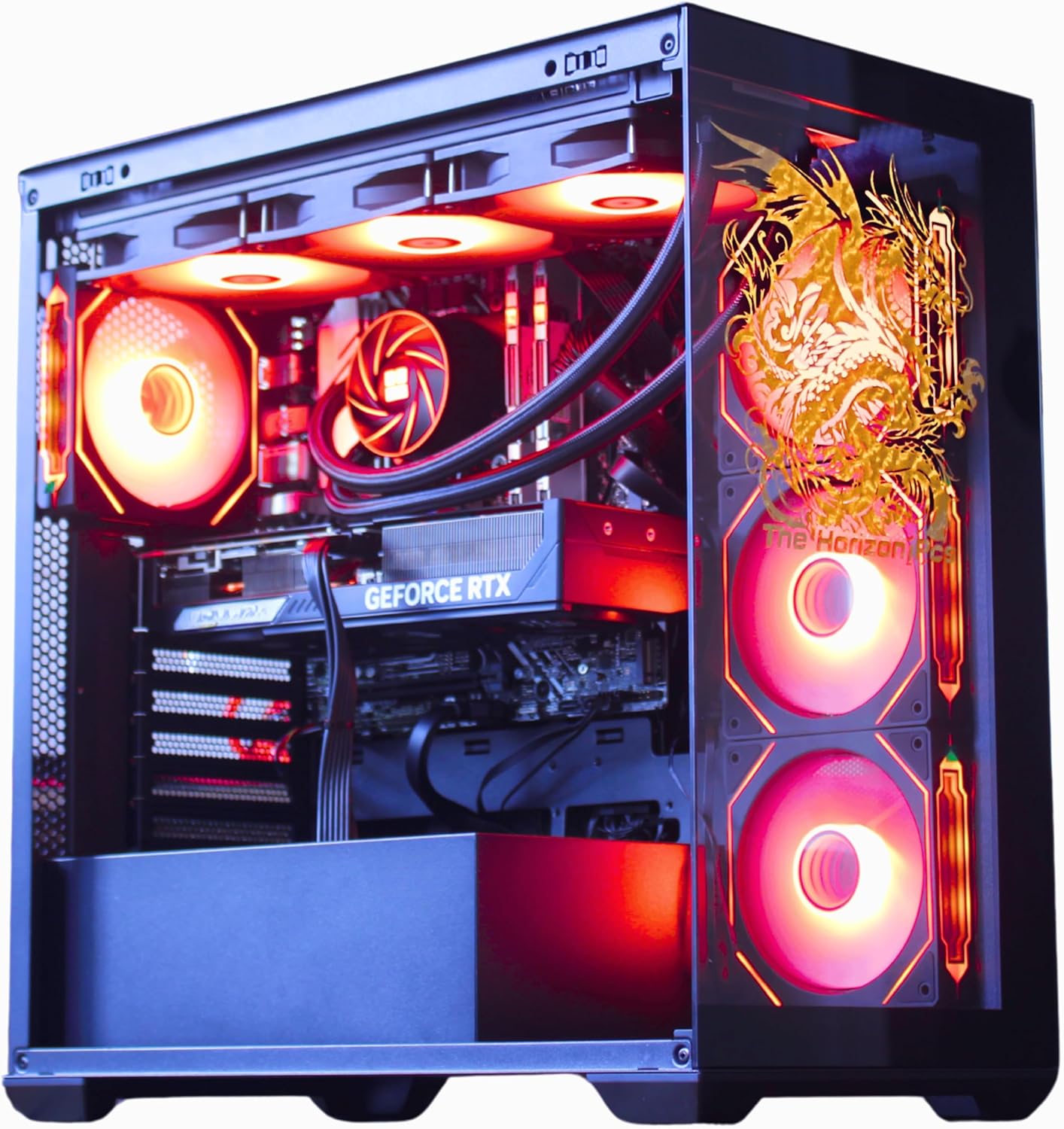 The Horizon Autherium Dragon RGB I9 RTX Gaming PC || 64GB RAM || 5TB High Speed Storage || Core I9 Upto 5.4Ghz || RTX 5070 OC || Windows 11 PRO || 360MM AIO || 2.4GB/s WiFi 6E, VR and Gaming Ready