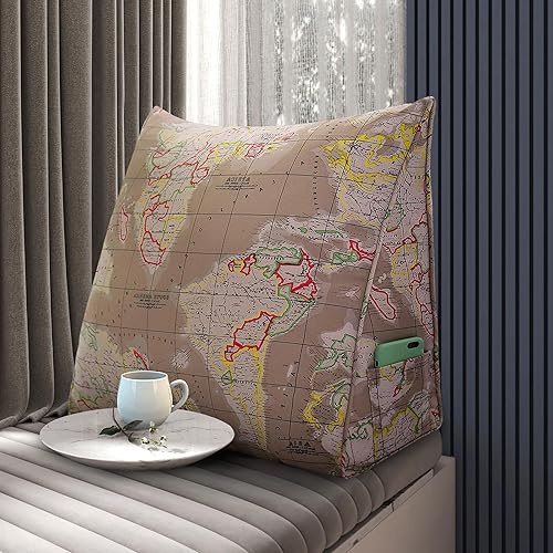 Miniatura 2 de VERCART Almohada ergonómica de lectura para reposo en cama, respaldo triangular para cabecero para sentarse en la cama, posicionamiento en la cama,