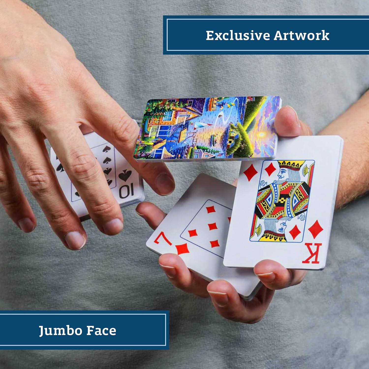 Boardwalk Puzzles Lake House, Featherlight Unique Playing Cards, Fun Themed Deck for Home and Travel