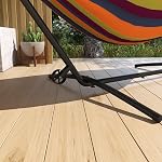 Outsunny 9.5ft Hammock Stand Uniquement, Hamac portable avec roues, Hamock net réglable, pour String-style, style brésilien, style plat, Hammocks style corde, noir