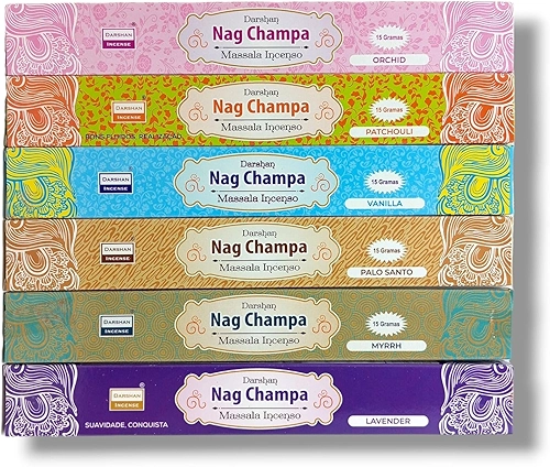 Incenso Massala Nag Champa Darshan Mix 6cx 15gr Full