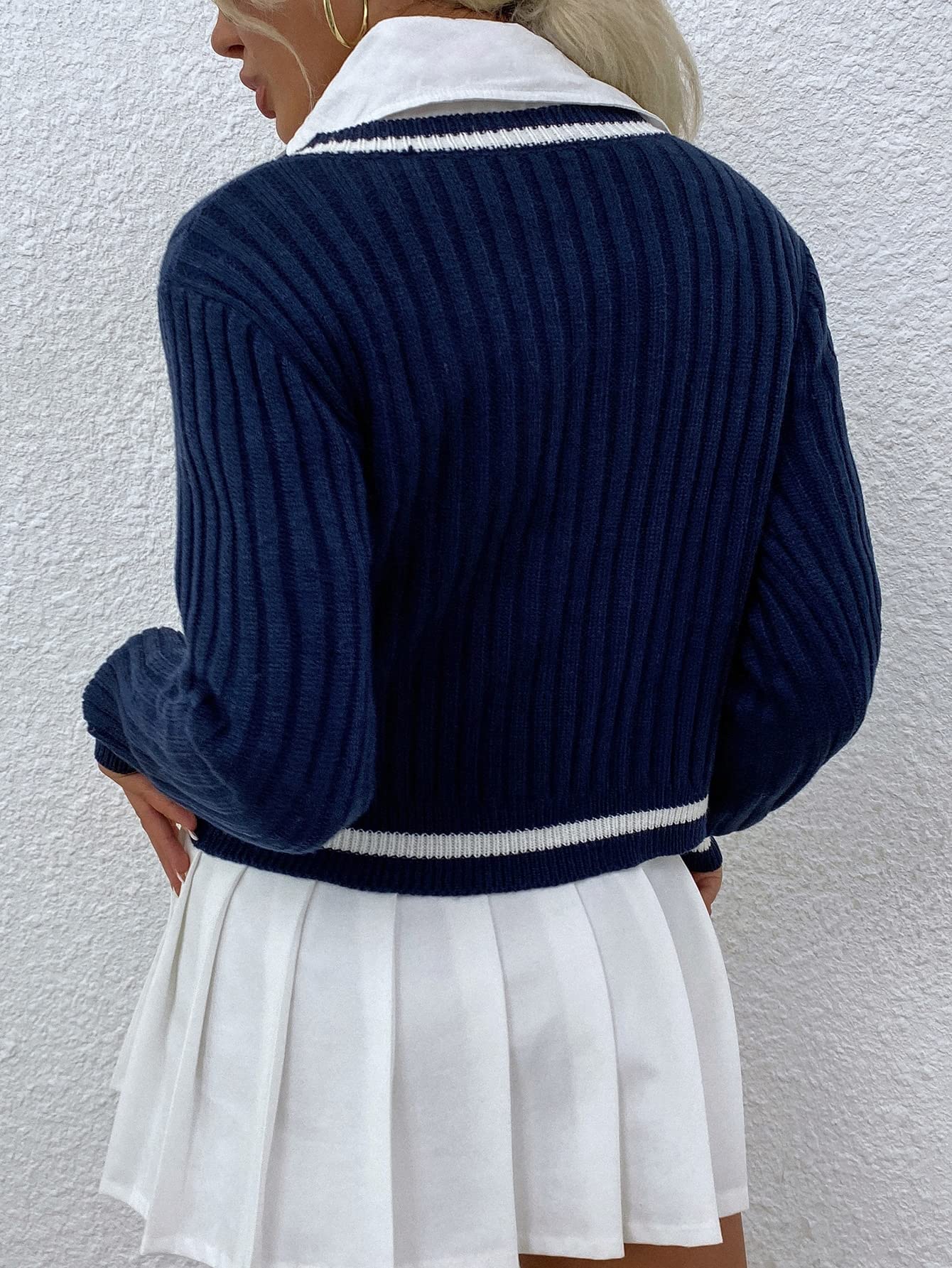 ジェーンマープル Lace trimming cricket sweater ジェーンマープル Lace trimming cricket sweater