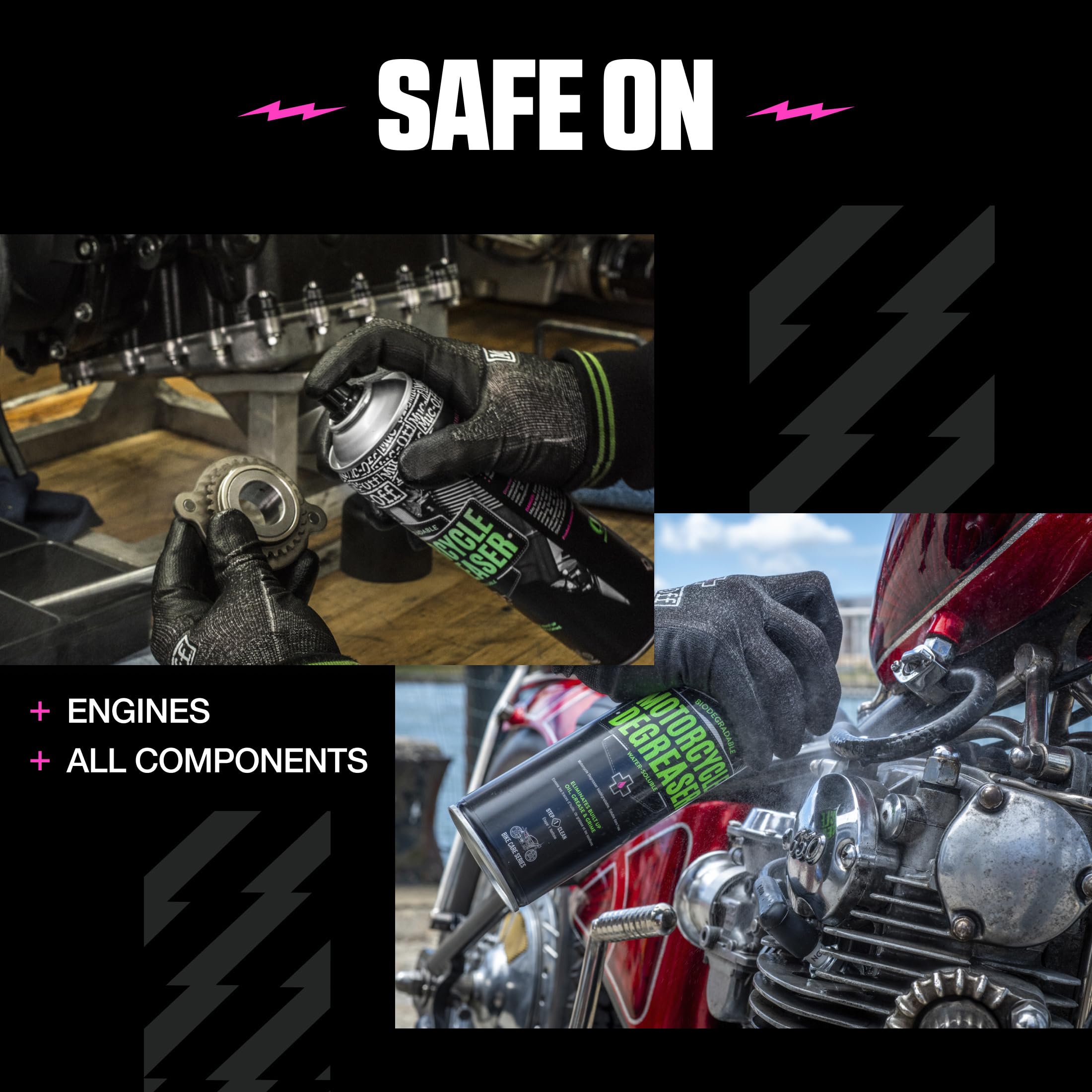 Muc-Off Bio Degreaser, 400 ml - Sgrassatore Moto Idrosolubile e Biodegradabile - Lo Spray Sgrassante per Moto Rimuove Efficacemente il Grasso e lo Sporco Accumulati