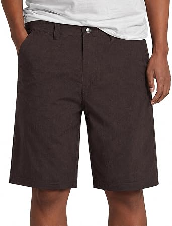 Volcom Boys Shorts - Lightweight Stretch Twill Chino Shorts - Flat Front Pull On Casual School Uniform Short for Boys