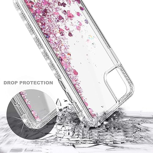 Miniatura 5 de NGB - Funda compatible con iPhone 11, protector de pantalla de vidrio templado, soporte de anillocorrea de muñeca, para niñas y mujeres, con