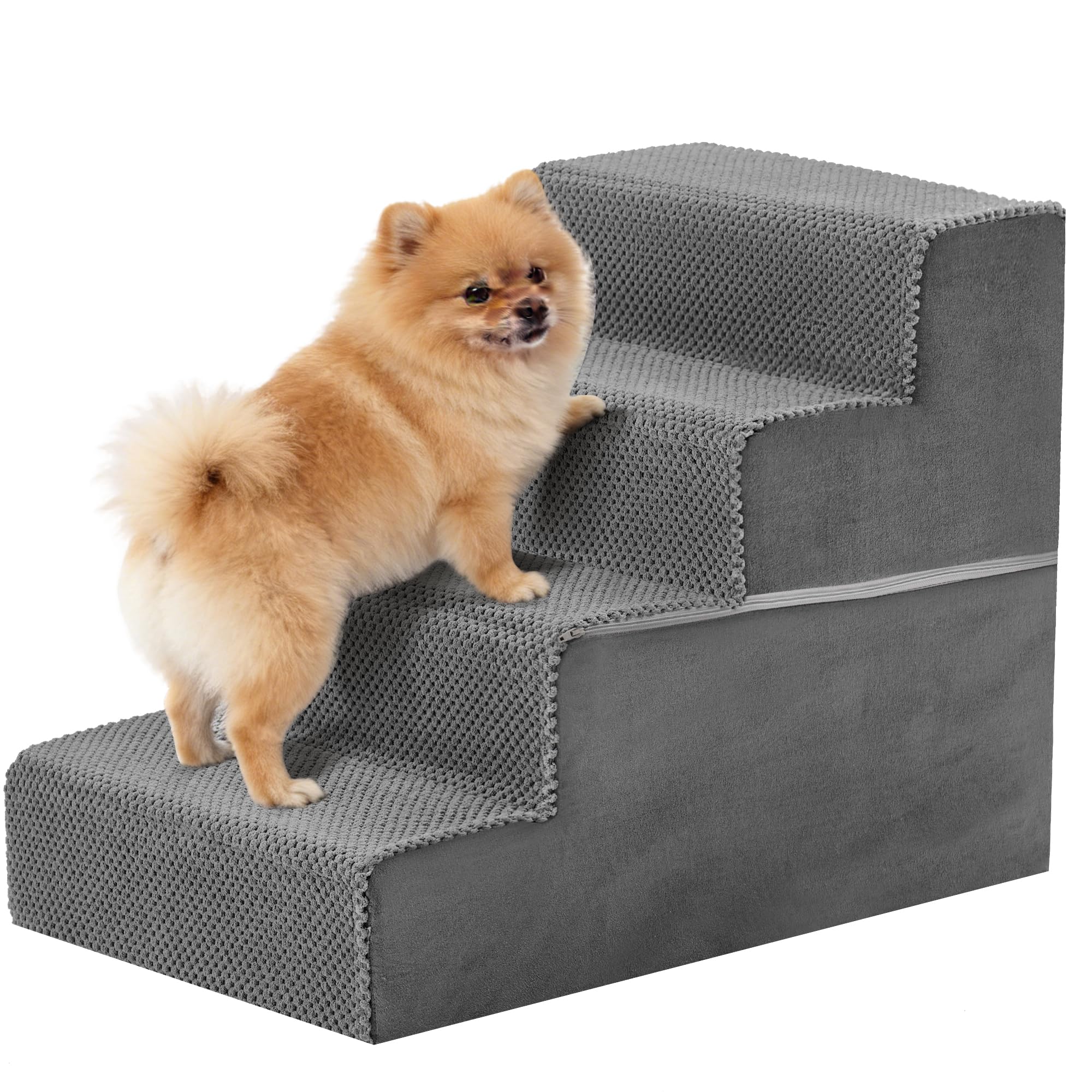 NEWBULIG 4-Step Dog Stairs, 18" H Dog Steps for Sofa and Chair