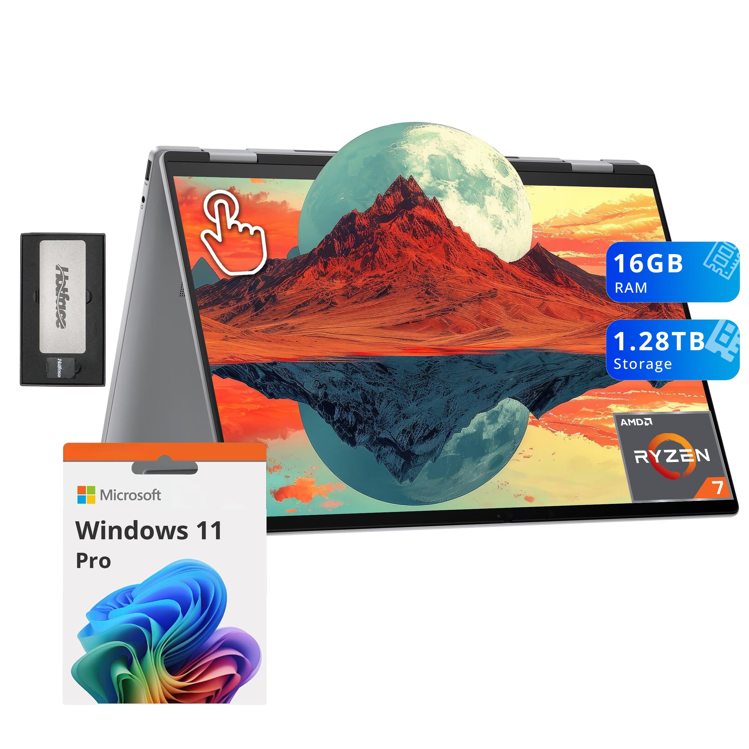 HP Envy x360 2-in-1 Laptop with Powerful AMD Ryzen 7 Processor