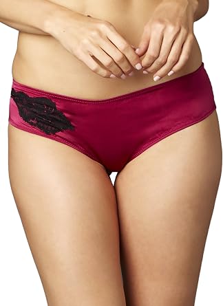 Julianna Rae Womens Silk Hipster, Lace Trim, Elastic Free, Indulgence, Lingerie, Beautiful Gift Packaging