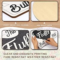 Vista 4 de The Fluffy Butt Hut Signs,cartel de gallinero, decoración de cobertizo de pollo para el hogar (blanco)